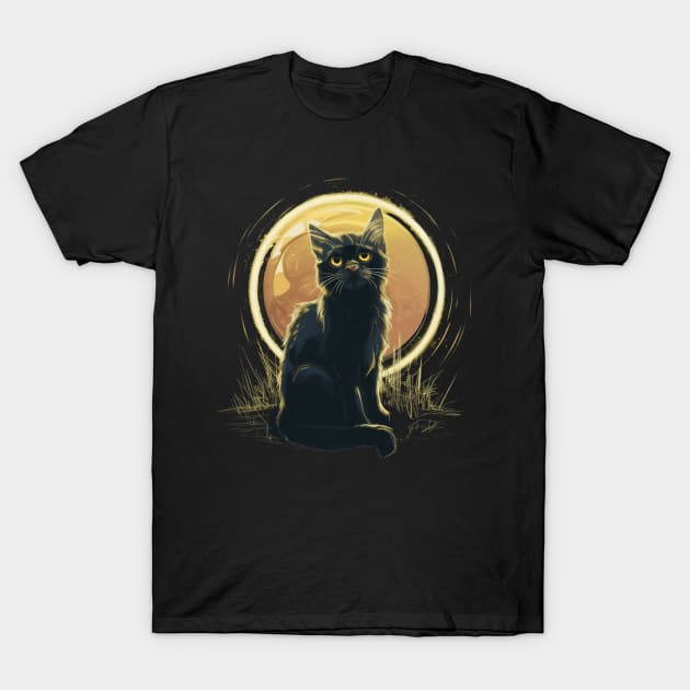 Total Solar Eclipse Cat 2024 Kitty April 8 Cat Watching T-Shirt by HBart